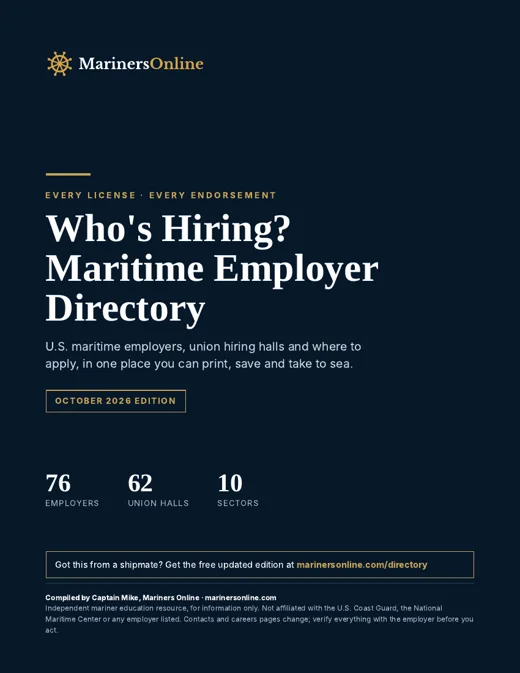Cover of the Who's Hiring? Maritime Employer Directory